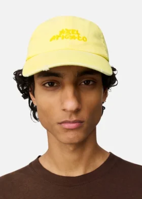 Casquette délavée à motif floral